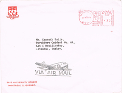 22079. Carta Aerea MONTREAL (Quebec) Canada 1968. Franqueo Mecanico - Storia Postale