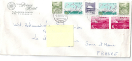 7 Timbres Japon Sur Enveloppe Onlitérée 1965 - Cartas & Documentos