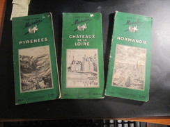 3 Guides Michelin Verts Pyrénées Normandie Et Chateaux De La Loire 1954 à 1957 - Michelin-Führer