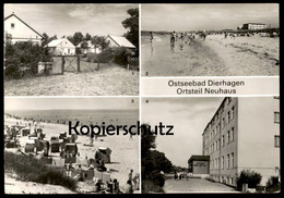 ÄLTERE POSTKARTE OSTSEEBAD DIERHAGEN ORTSTEIL NEUHAUS BETRIEBSFERIENHÄUSER FDGB HEIM LEBENSFREUDE Ansichtskarte Postcard - Fischland/Darss