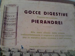 FARMACEUTICA CARTA ASSORBENTE PUBBLICITA' -GOCCE DIGESTIVE PIERANDREI LABORATORI CHIMICI USATA   FY - F