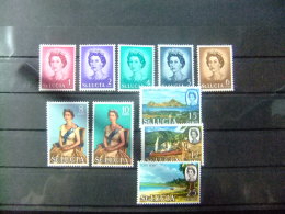 SAINTE-LUCIA ST LUCIA 1964 ELIZABETH II Et Vues Diverses Yvert Nº 180 / 193 * MH Serie Incomt. - Ste Lucie (...-1978)