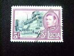 SAINTE-LUCIA ST LUCIA 1938 Navire Chargeant Des Bananes Yvert Nº 120 º FU - St.Lucia (...-1978)