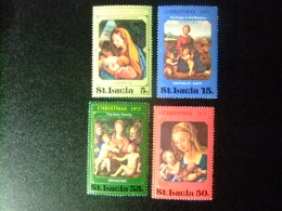 SAINTE-LUCIA ST LUCIA 1973 Navidad Pinturas Yvert Nº 343 / 46 ** MNH - St.Lucia (...-1978)