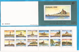 1991 2490-01 ARCHITETTURA  FARI LEUCHTTUERME JUGOSLAVIJA JUGOSLAWIEN    STAMPS PER COLLECTIONE NEVER HINGED - Postzegelboekjes