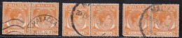 2c Pairs X 3 Malacca  Used 1941, KG VI 1949,  Malaya - Malacca