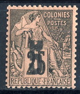 Madagascar 1891 N. 7 C. 5 Su 25 Nero Su Rosa MNH Cat. &euro; 1000 Firmato A. Diena - Unused Stamps