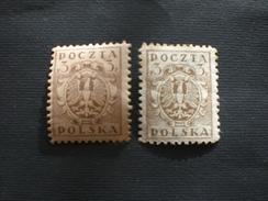 POLONIA 1919 North Poland Issues - Denomination In Fenigow VARIETA DETELLATURE E COLORE - Neufs