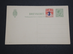 DANEMARK - Entier Postal Surchargé Non Voyagé - A Voir - L 6067 - Entiers Postaux