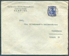 1914 Germany Hamberg Oelwerke Stern Sonneborn, 8th Armeekorps Censor Cover -  Reklame Bureau, Copenhagen, Denmark - Brieven En Documenten