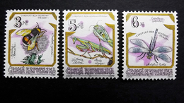 Tschechische Republik 73/5 **/mnh, Europäisches Naturschutzjahr, Erdhummel, Gottesanbeterin, Gebänderte Prachtlibelle - Unused Stamps