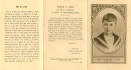 Religions - Christianisme - Guy De Fontgalland 1913-1925 - Jésus - Marie - Le Pape - Dépliant - état - Non Classificati