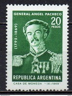 Argentine - 1969 - Yvert N° 849 ** - Général Angel Pacheco - Nuevos