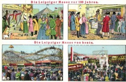 ** T2/T3 Leipzig, Die Leipziger Messe Vor 100 Jahren Und Von Heute / Leipzig Far In The Past - Unclassified