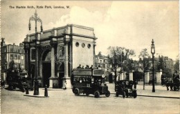 ** T1/T2 London, Hyde Park, The Marble Arch, Double-decker Autobus, Automobile, From Postcard Booklet - Unclassified