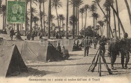* T2 Tripoli (Italiana) Accampamento Tra I Palmizi Al Confine Dell'oasi / Camp Of Italian Colonial Troops - Non Classés
