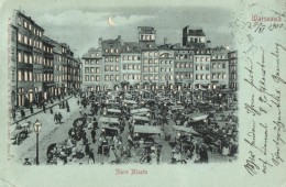 T4 Warsaw, Warsawa; Stare Miasto / Old Town At Night, Market, Hold To Light, W. Hagelberg, D. R. G. M. No. 45901... - Unclassified