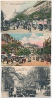 ** * Paris, Autobuses - 3 Pre-1945 Postcards - Ohne Zuordnung