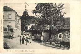 T2 Kamyk, Kamaik; Street View With Castle Ruins. S. Teweies - Ohne Zuordnung