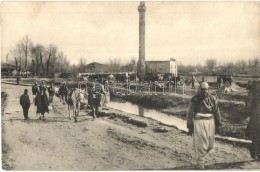 ** T1/T2 Shkoder, Shkodra, Skutari; Truppenlager Und Pferdeparkplatz Im Alb. Kampfgebiet / Military Camp And Horse... - Ohne Zuordnung