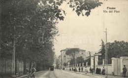 T2/T3 Fiume, Via Del Pino / Street With Tram (EK) - Ohne Zuordnung