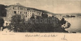 T2 Abbazia, 3-részes Panorámalap, Alfred Dietrich Kiadása / 3-tiled Panoramacard - Non Classés