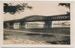 T2 1930 Pozsony, Pressburg, Bratislava; Ferenc József Híd / Franz Joseph Iron Bridge, Photo - Unclassified