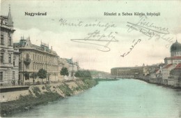 T2/T3 Nagyvárad, Oradea; Sebes-KÅ‘rös Folyó, Part, Híd, Neológ Zsinagóga /... - Unclassified