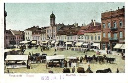 ** T4 Brassó, Brasov, Kronstadt; Búzasor, Piac / Square, Market (vágott / Cut) - Non Classificati