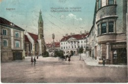 T4 Sopron, Megyeház és Templom, Wanek üzlete, Blum Náthán és Fia... - Unclassified