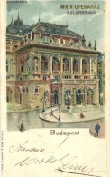 T4 1899 Budapest VI. Operaház, Black & Schmitt Litho S: Rosenberger (vágott / Cut) - Unclassified