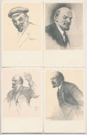 ** 5 Db MODERN Lenin MÅ±vészlap, P. Vasilyev Szignóval / 5 Modern Lenin Art Postcards, Signed By... - Non Classés