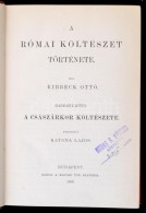 Ribbeck Ottó: A Római Költészet Története I-III. Forditotta Csiky Gergely... - Ohne Zuordnung