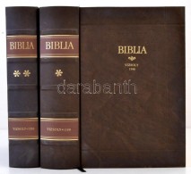 Vizsolyi Biblia. I-II. Köt. Budapest, 1981, Helikon Kiadó, Kner Nyomda. Kiadói Aranyozott,... - Non Classés