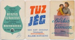 1958-59 3 Db Biztosításokat Reklámozó Kártyanaptár - Publicités