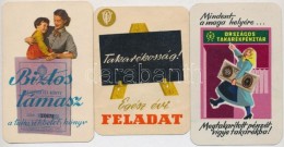 1956-59 Takaréskodás, Takarékbetétkönyv 3 Db Kártyanaptár - Publicités