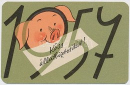 1957 Állatbiztosítás Kártyanaptár - Advertising