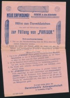 Cca 1910 Szabadka, Darmindustrie Actiengesellschaft - A 'Pariser' Szalámi Német NyelvÅ±... - Pubblicitari