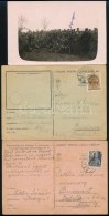 Cca 1918-1941 2 Db Tábori Posta + 1 Db Postán Megküldött Katonai Csoportkép - Other & Unclassified