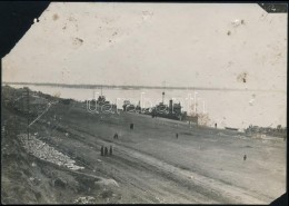 1918 A Dunai Flottilla Monitorai Odesszánál. Eredeti Fotó, Kissé Megviselt... - Altri & Non Classificati