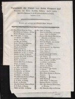 1789 Gellért Professzor Lipcsei EmlékmÅ±vének Támogatói Névsora + Metszet... - Unclassified