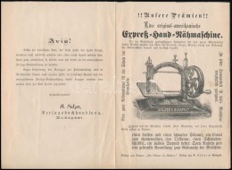 Cca 1890-1900 Bp., Salzer A. Expressz Kézi Varrógépének és... - Ohne Zuordnung