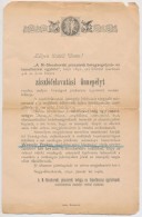 1891 Nagybecskerek, Meghívó Zászlófelavatási ünnepélyre - Unclassified