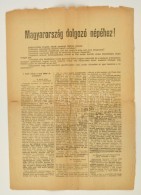 Cca 1909 A Magyarországi Szociáldemokrata Párt Kiáltványa Magyarország... - Non Classificati