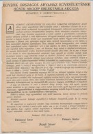 1922 Bp., A JegyzÅ‘k Országos Árvaház Egyesületének HÅ‘sök Arckép... - Unclassified