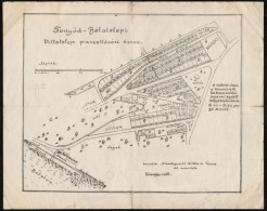 Cca 1930-1940 Fonyód-Bélatelepi Villatelep Parcellázási Terve, Ragasztott - Unclassified