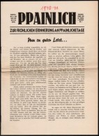 1940  Bp., Ppainlich, Zur Fröchlichen Erinnerungan Ppainlichetage, 12p - Unclassified