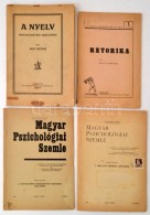 4 Db Nyomtatvány:  Magyar Pszichológiai Szemle, Retorika, Nyelv - Lélektani Tanulmány. - Unclassified