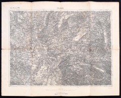 Cca 1891 Salzburg, 1:75000, K.u.k. Militär-geographisches Institut, 47,5×62 Cm - Other & Unclassified