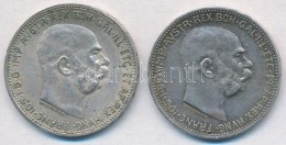 Ausztria 1915. 1K Ag 'Ferenc József' (2x) T:2
Austria 1915. 1 Corona Ag 'Franz Joseph' (2x) C:XF
Krause... - Non Classificati